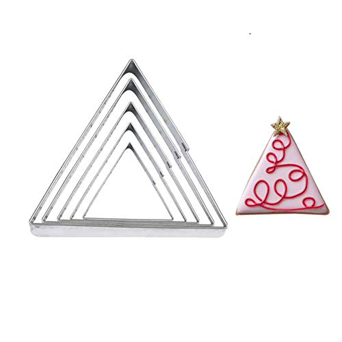 Sk Triangle Shape Cookie Cutter Set, Stainless Steel, 5-Piece, Small(2.7In) #TOP1