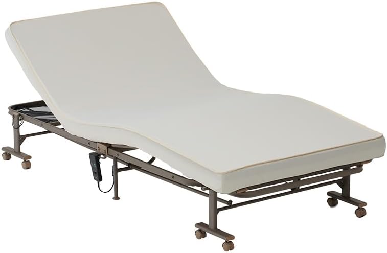 アテックス ベッド 電動 リクライニング 収納式 AX-BE580 ブルー 介護