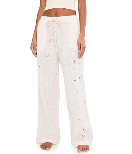 Free People Womens Day Drift Pants, White Alyssum, Medium