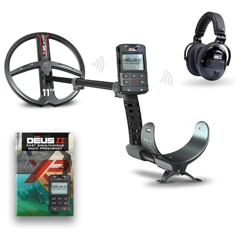 XP Metal Detectors Deus II RC - 11" FMF Coil with WSAII-XL Wireless Headphones Bundle - Waterproof & Multifrequency Metal Detector with Remote Control & S-Telescopic Stem (DEUS2-28FMFRCEA + WSAII-XL) Cover