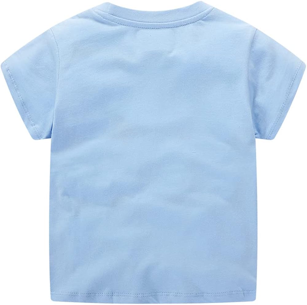 Miniatura 2 de daswdania Camisetas gráficas para bebés y niñas camisa de dibujos animados para niños pequeños camisetas de algodón de manga corta