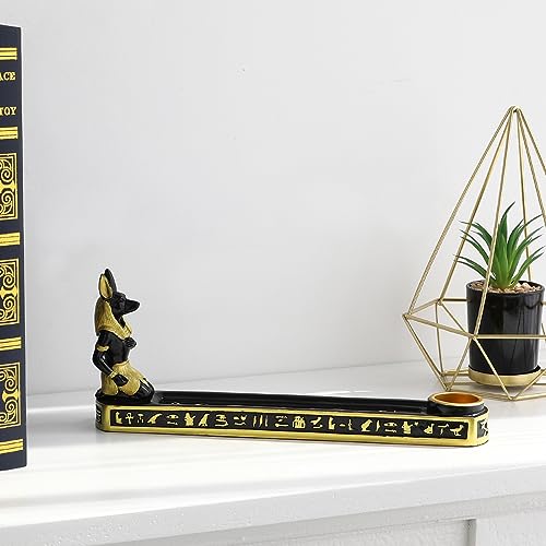 Incense Holder, Stick Egyptian God Anubis Statue Censer Plate, Resin Holder Home Office Decoration For Sticks, Cones, 26X11Cm (8U172Cfme1058Oqv) #TOP6