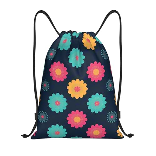 ZGHQHCDRH Fashion Floral Printing Drawstring Backpack Waterproof Sport Gym Sackpack Cinch Sack Bag for Men Women String Bag