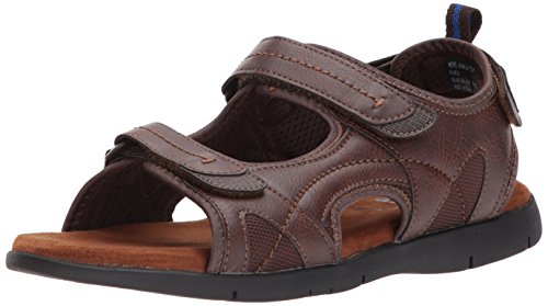 Nunn Bush Men's Rio Grande Three Strap River Sandal, Tan, 7