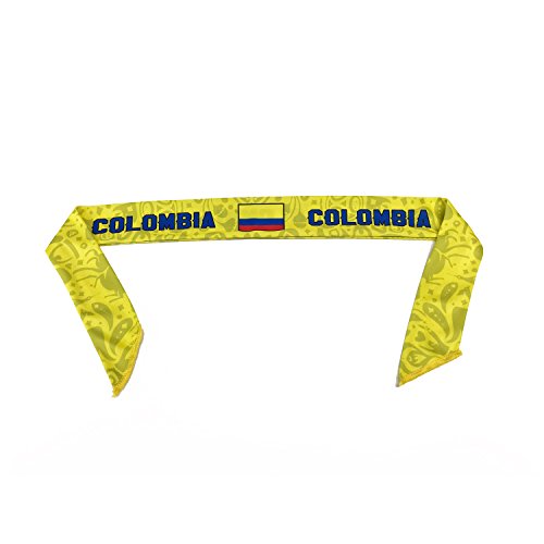 Flag Headband World Cup Football Fans Gifts National Team Hat Man and Woman España (Colombia Yellow)