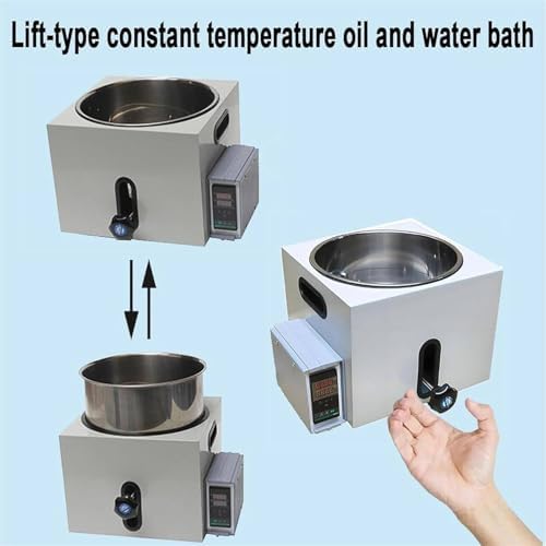 Digital Lab Water Bath 5L, Constant Temperature Heating Device, ±0.1℃ Accuracy, Adjustable Lift 0-130mm, Scientific Water Bath with Digital Display for Research & Experiments