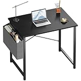 OLIXIS Computer Desk 31 Inch Home Office Desks for Small Spaces, Gaming Writing Study Work Table with Storage Bag for Bedroom, Black
