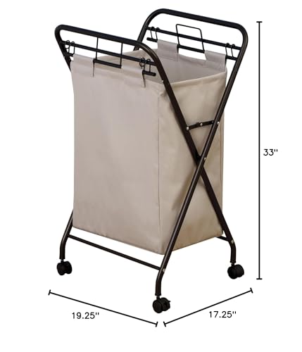 Household Essentials Rolling Laundry Hamper thumbnail 4