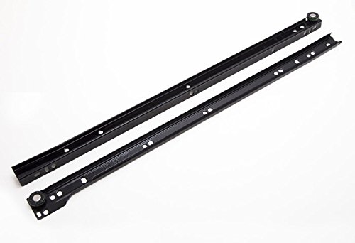 Glissières de tiroir à fermeture automatique en acier noir haute durabilité 500 mm