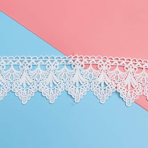 Artibetter Lace Edge Trim Embroidery Lace Trim Bridal Decoration Edging Retro Applique Clothing Sewing Accessory 182cm (White)