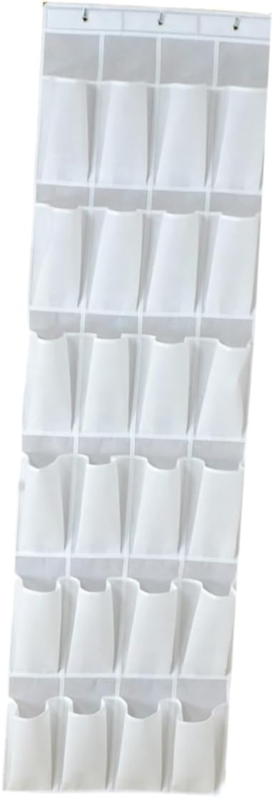 Holibanna 24 Pocket White Non-woven over Door Shoe Hanging Organizer