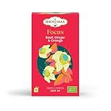 Bio-Kräutertee Focus – Basilikum, Ingwer & Orange | Klarheit des Geistes & Konzentration | Ohne Koffein | Aromatischer Geschmack mit Zitrusnote | 16 Beutel – Sun&Sia