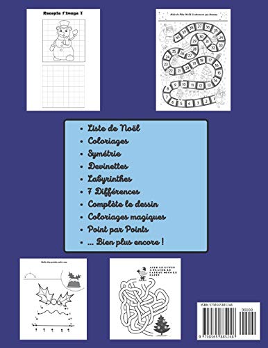 Livre d'activités de Noël: 100 pages de coloriages et de jeux - dès 4 ans - Grand format Broché – 16 novembre 2020 – Image 2