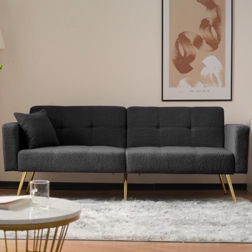 Konvertibles Polster-Loveseat mit Verstellbarer Rückenlehne und Robustem Rahmen – Klappbare Couch, Vielseitige Sitzlösung Optimal für Wohnzimmer, Wohnung und Home-Office