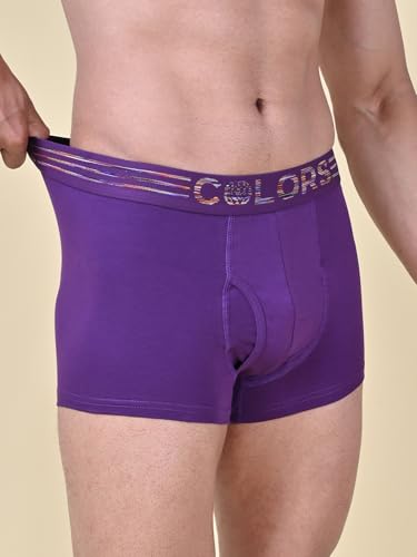 Image of Rupa Colors Solid Trunk for Men, Cotton Blend, Outer Elastic, Regular Fit, Pack of 1