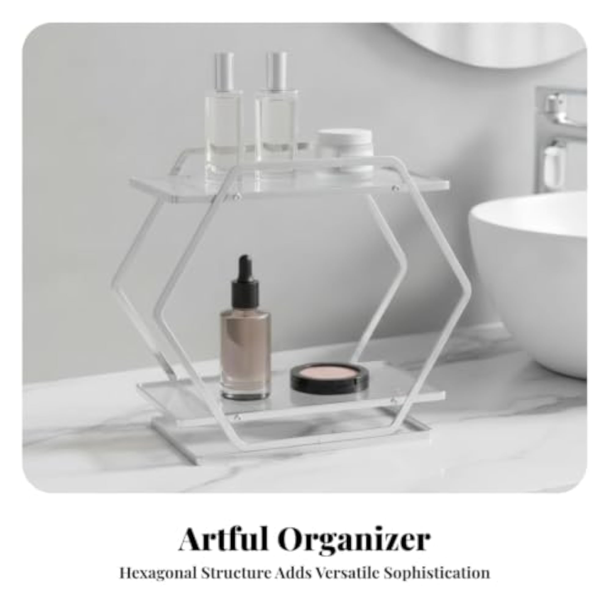 Tabletop Two-Tier Storage Rack