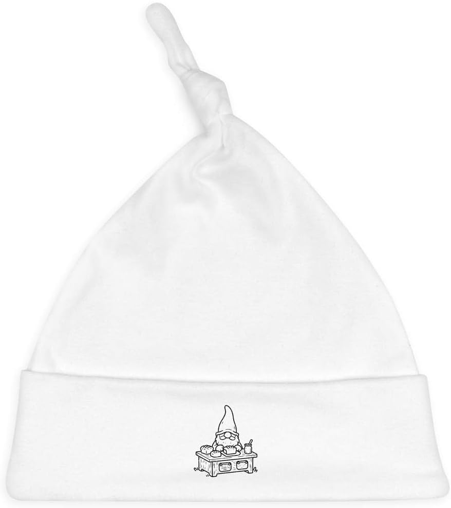Azeeda 'Gnome Baking Bread' Baby Beanie Hat (BH00041081) White