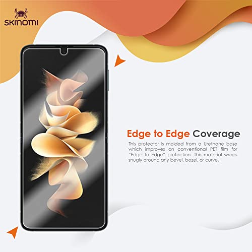 Skinomi Screen Protector Compatible With Samsung Galaxy Z Flip 3 (2-Pack) Clear Techskin Tpu Anti-Bubble Hd Film #TOP5