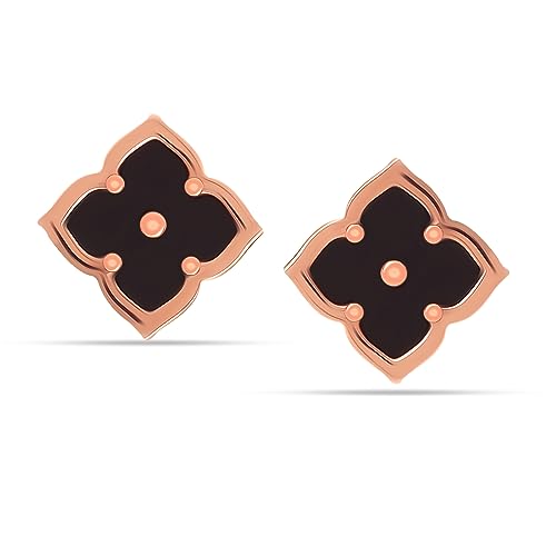 Image of LeCalla 925 Sterling Silver BIS Hallmarked 18K Gold Plated Mother of Pearl Drop Stud Earrings for Women and Girls