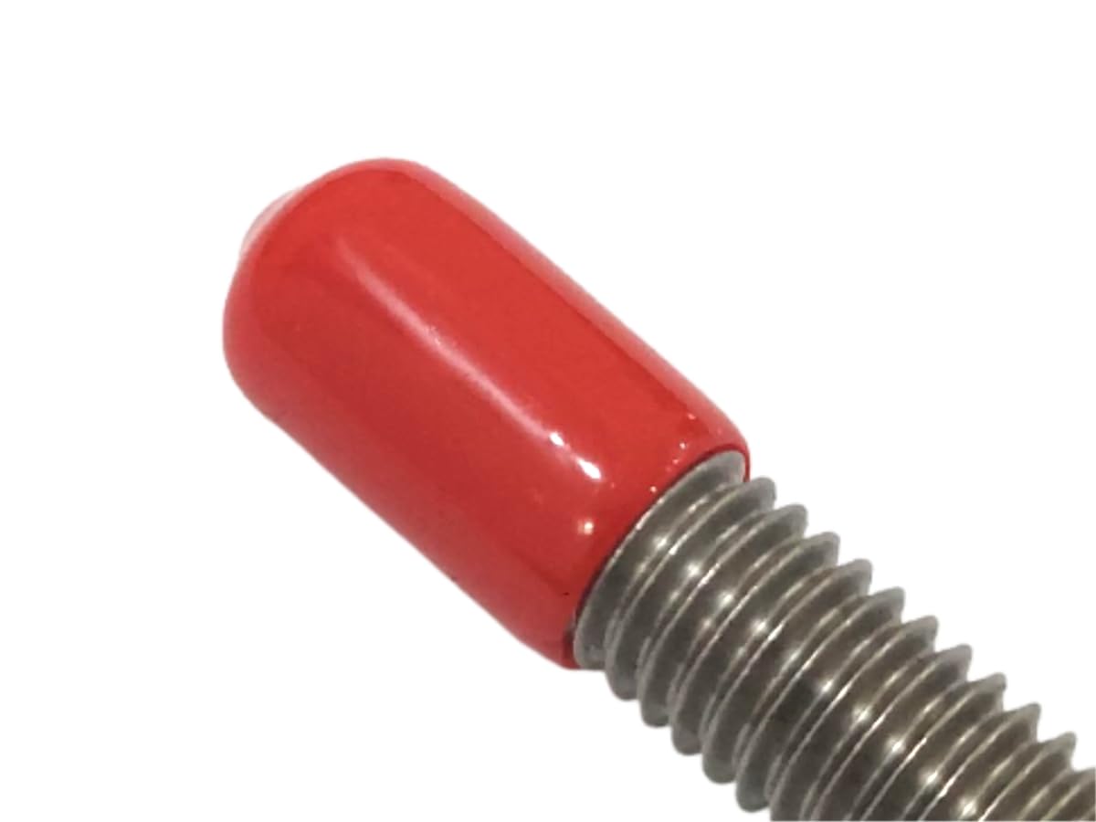 PVC Rubber Bolt Covers for M8 Bolts - Red Bolt Safety Covers and Caps (25)