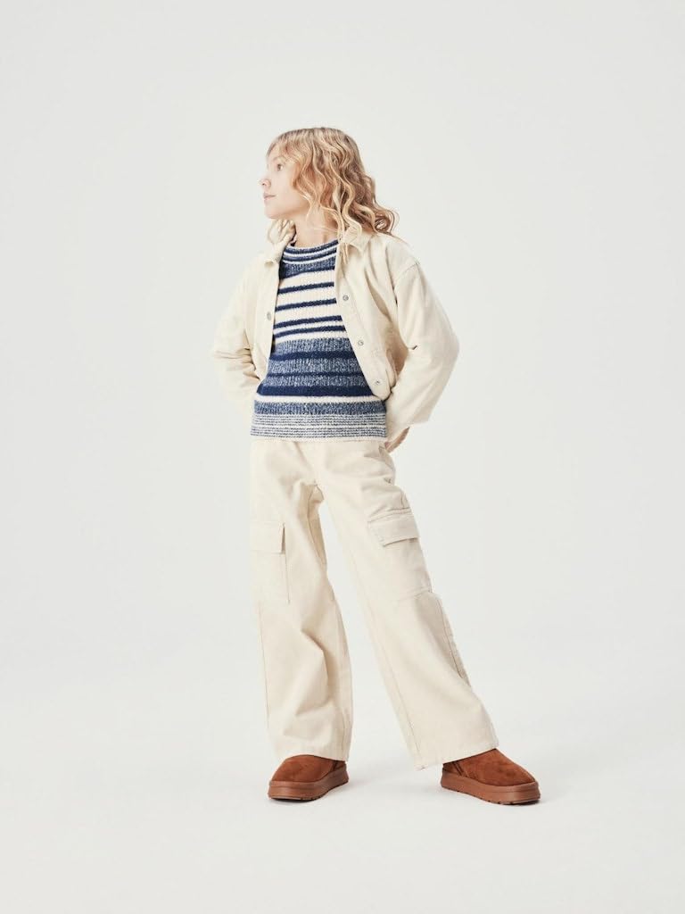 NAME IT NKFSYS Cord Loose Overshirt 7299-CY O, Blusa de Manga Larga Niñas, Summer Sand,