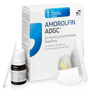 CICLOPIROX ADGC Nagellack 80 Mg/g Gegen Nagelpilz – Set Mit 30 Feilen & Alkoholtupfern, Wasserfest