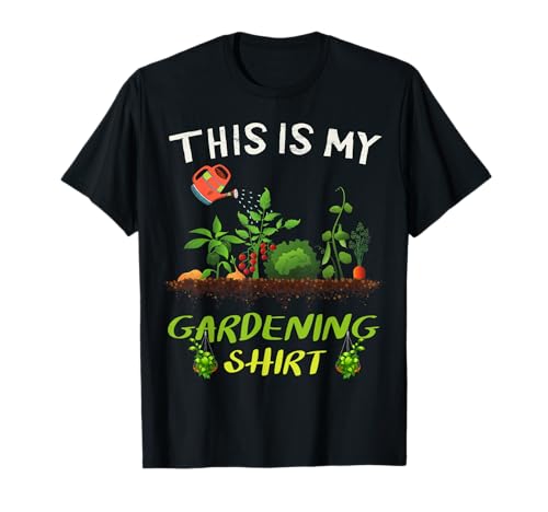 This Is My Gardening Shirt Funny Gardener Gifts Plants Lover T-Shirt
