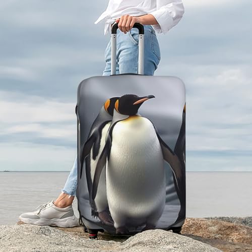 Luggage Cover Funny Penguins Travel Luggage Covers Thicker Elastic Suitcase Cover Dustproof Baggage Cover Scratch-Resistant Suitcase Cover Protector Fit 18-32 Inch Luggage Medium2