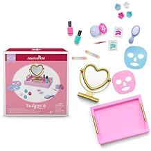 American Girl Truly Me، مجموعات ألعاب الدمى مقاس 18 بوصة، أفضل حفلة نوم على الإطلاق! مجموعة سبا، إكسسوارات العناية الذاتية، للأعمار من 6+ عامًا