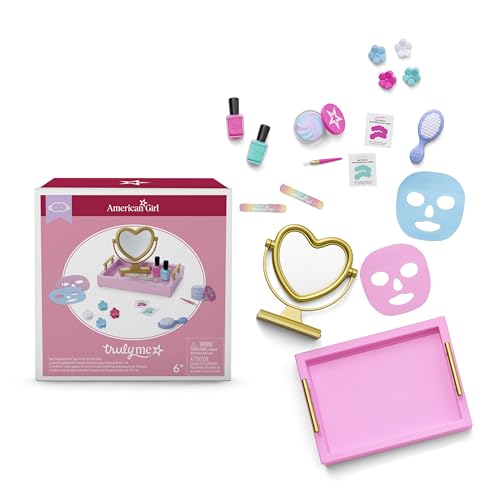 American Girl Truly Me, 18-inch Doll Playsets, Best Sleepover Ever! Spa Set, Self-Care Accessories, Ages 6+