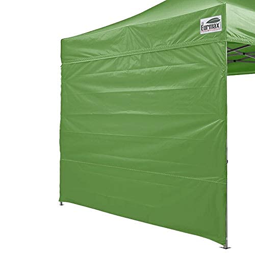 Image of Eurmax USA 10x10 Pop Up Canopy SunWall-UV Protection for Tents,Blocks Sunlight&Wind,Water Resistant Side Wall Only,Easy Hook & Loop Installation,Fit for 10FT Straight Leg Shelters&Gazebo,Field Green
