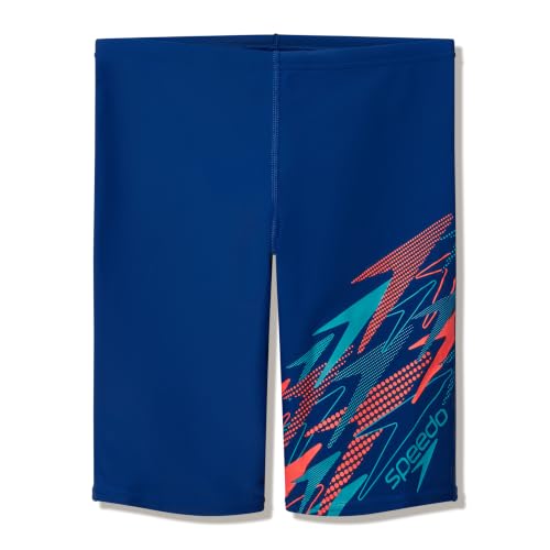Image of Speedo Boys Medley Logo Jammer Swimmers Blue Size 11-12 Years