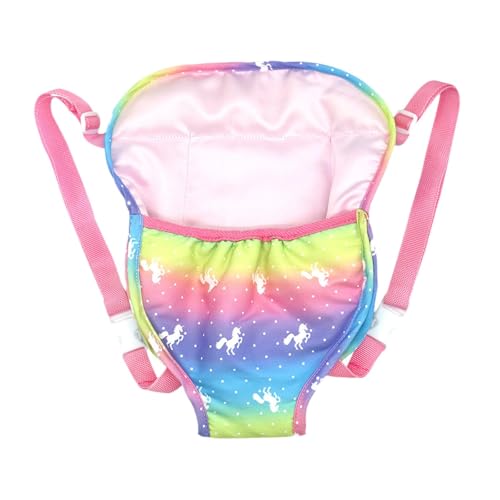 YIJU Mochila para carregar bonecas de 18 polegadas, alça de ombro ajustável, confortável, portátil, macia, respirável, dobrável, acessórios para roupas de