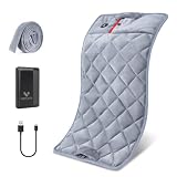 Vofuoti Portable Heating Pad, Cordless Weighted Heating Pads with 10000mAh Battery and 3 Heat Settings, Outdoor Electric Heated Pad for for Back, Abdomen, Neck & Shoulder, 12' x 24'