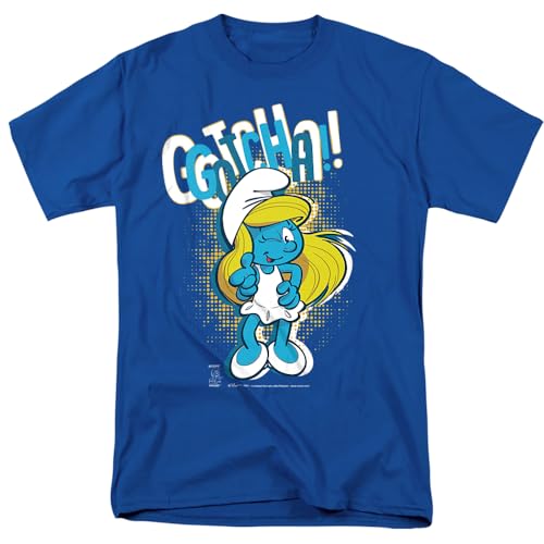 T-shirt Les Schtroumpfs Schtroumpfette vêtement unisexe col rond bleu