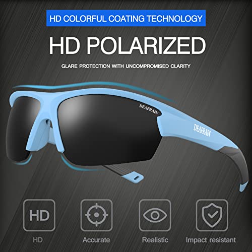 Deafrain Polarized Sports Sunglasses For Women Men Uv 400 Protection Glasses For Safety Driving Golfing Cycling Fishing Eyewear #TOP1