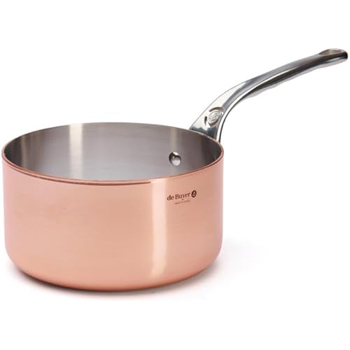 PRIMA MATERA Round Copper Stainless Steel Saucepan 7-Inch