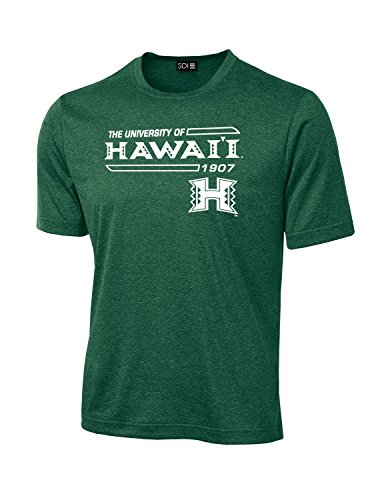 Hawaii Rainbow Warriors University Tech Performance T-Shirt, Large, Forest