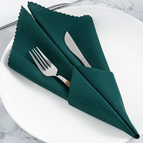 Table Napkins Cloth Washable Set Of 8, 18.9 X 18.9 Inch (Green) #TOP6