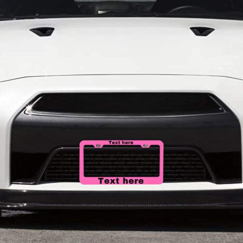 Custom Front License Plate Frame Personalized License Plate Frames For Men Women,Customized Metal Tag Cover Holder 6X12In 2 Hole(1 Pc) #TOP6