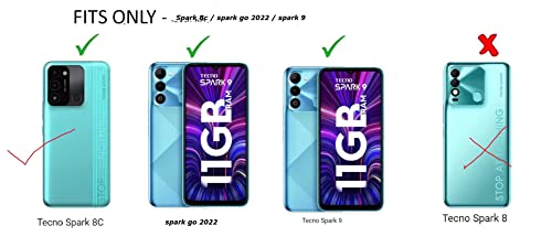 Image of COVERBLACK Silicone Case Back Cover for Tecno Spark 8C - Transparent
