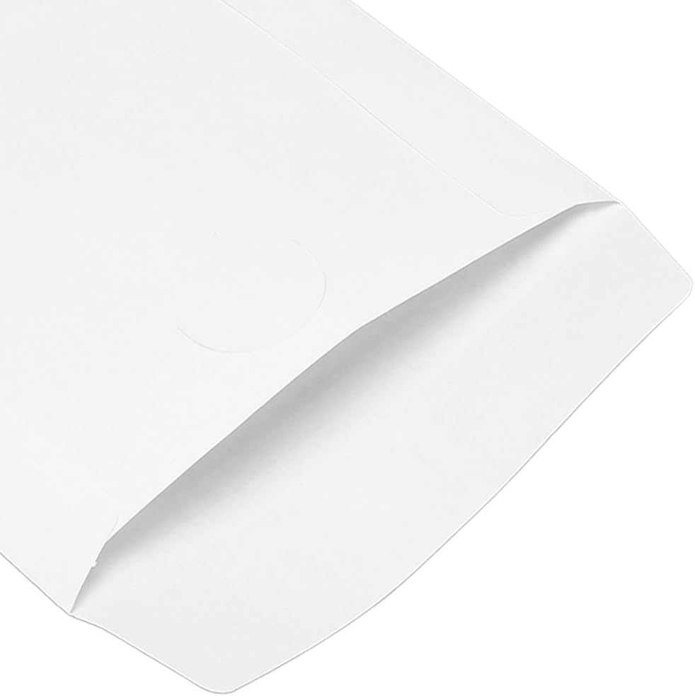 100Pcs 8cm CD DVD Sleeves - Reusable Thick White Paper Envelopes with Clear Window, Dust Proof Storage for Mini Discs