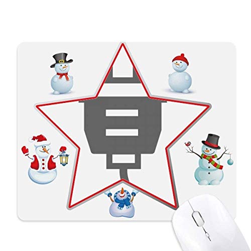 Tapis de souris antidérapant Noël bonhomme de neige protège-poignet pour bureau ordonné