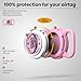 ILFINDYOU Waterproof AirTag Dog Collar Holder for Apple Tracker QR Code Case Pink