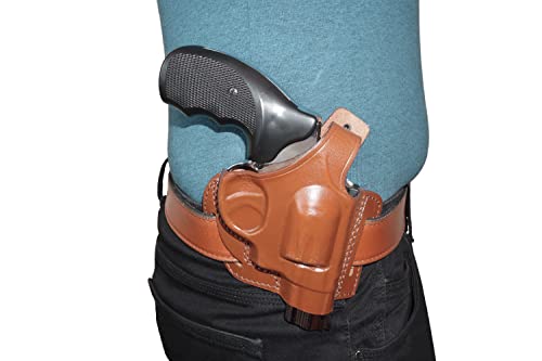 Koltster Alis35237 2 Slot Pancake Leather Holster Open-End Thumb Break Rh & Speedloader Case Fits S&W K Frame Handmade! (Brown) #TOP3
