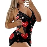 Women Pajama Sets Valentines Sexy Lace Spaghetti Strap Tops And Pj Shorts Love Print Soft Fashion Sleepwear Loungewear