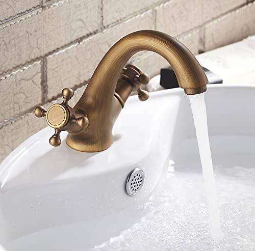 Robinet de salle de bain en laiton massif et finitions rétro haut de gamme - 5