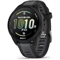 Garmin Forerunner 165 GPS Running Smart Watch (43mm) (Black/Gray)
