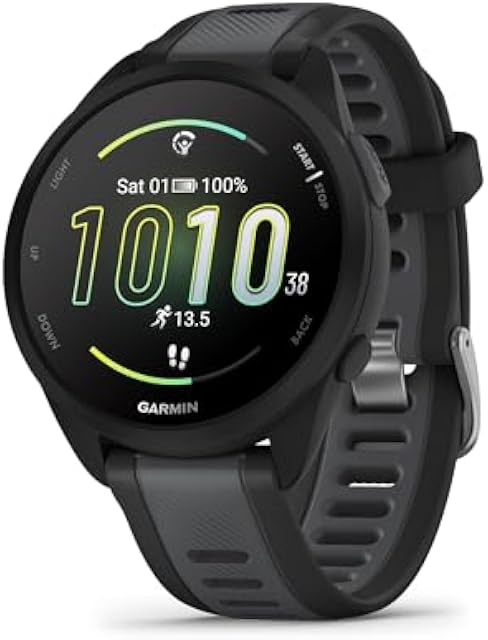 Garmin Forerunner® 165, Running Smartwatch, 43mm, Black