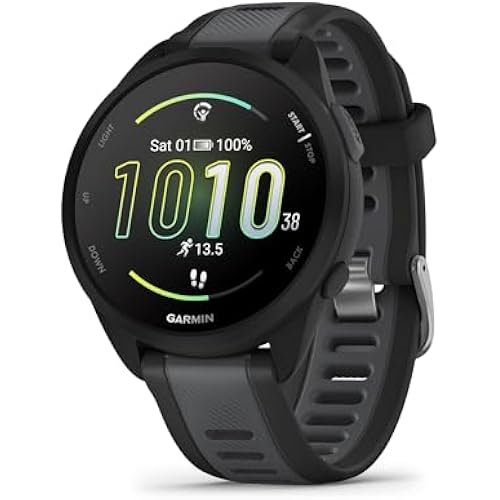 Garmin Forerunner® 165, Running Smartwatch, 43mm, Black